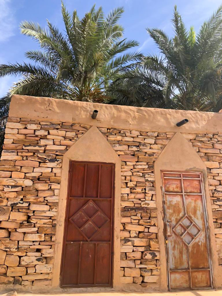 Ancient doors and brick walling of Chinguetti