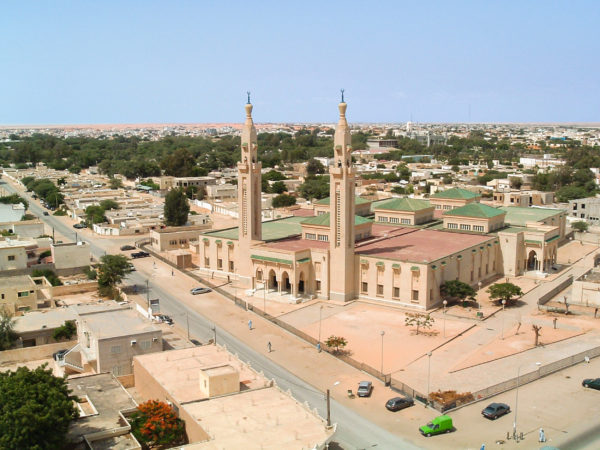 Saudi Mosque in Nouakchott as seen from atop the Al Khaima City Center
